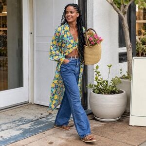 NEW Spell & The Gypsy Jeans Size Medium Blue 28" Waist Straight Leg Luxury Denim
